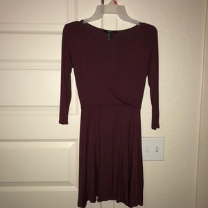 Burgundy Forever 21 Dress